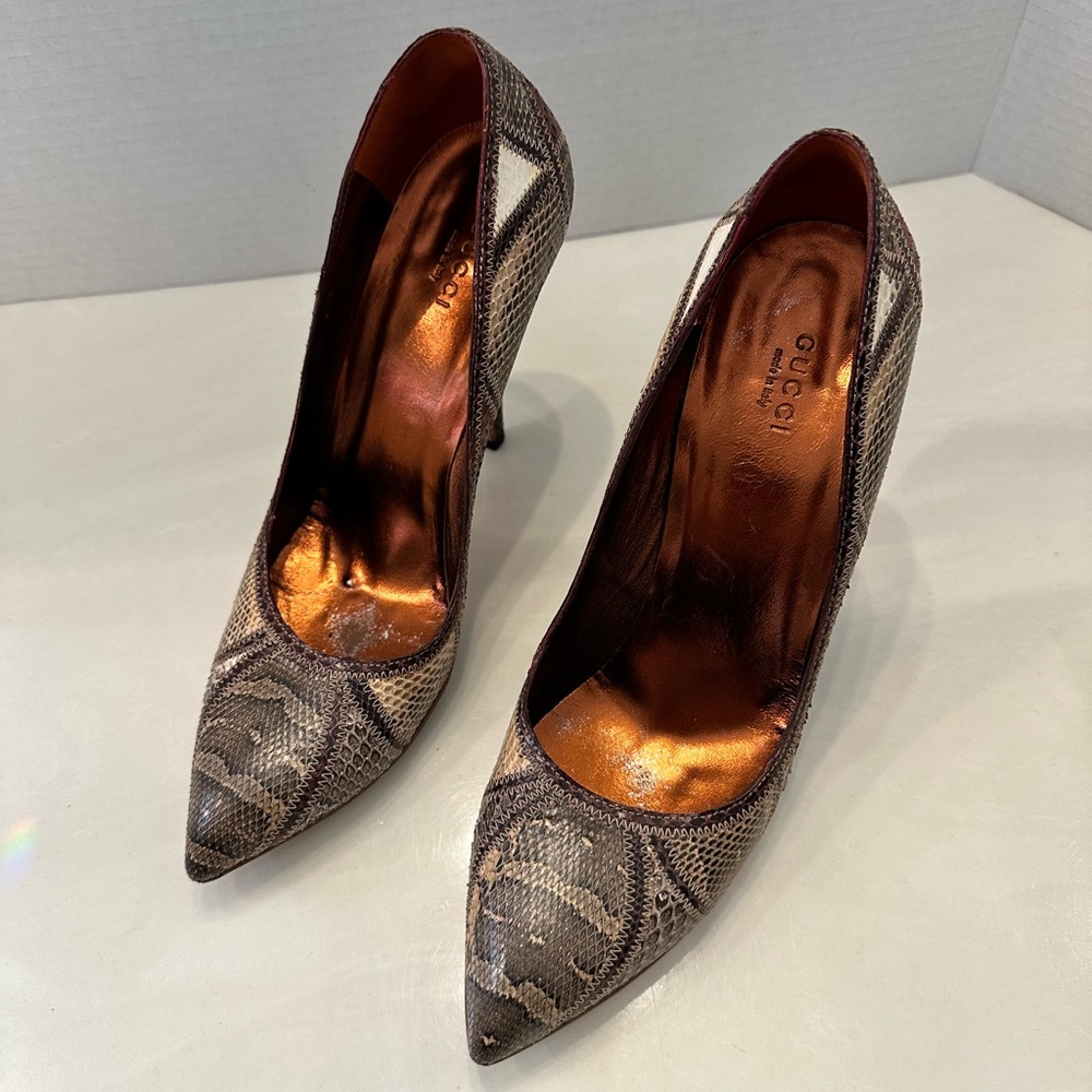 Gucci Brown High Stiletto Heels